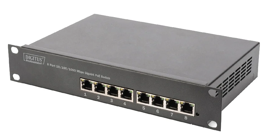 DIGITUS - Switch 10" Gigabit Ethernet PoE, 8 ports 3 DIGITUS - Switch 10" Gigabit Ethernet PoE, 8 ports – Image 3