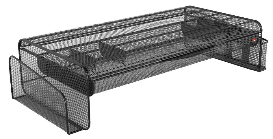 ALBA Support pour écran MESHUP N, fil métallique, noir, (L)565 x (P)275 x (H)125 mm - OEM MESHUP N