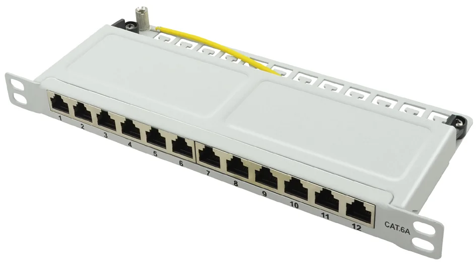 LOGILINK - Panneau de brassage 10" Cat.6A, 12 ports, gris