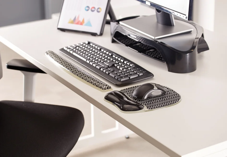 Fellowes Repose-poignet pour clavier Photo Gel, noir/blanc - OEM 9653601
