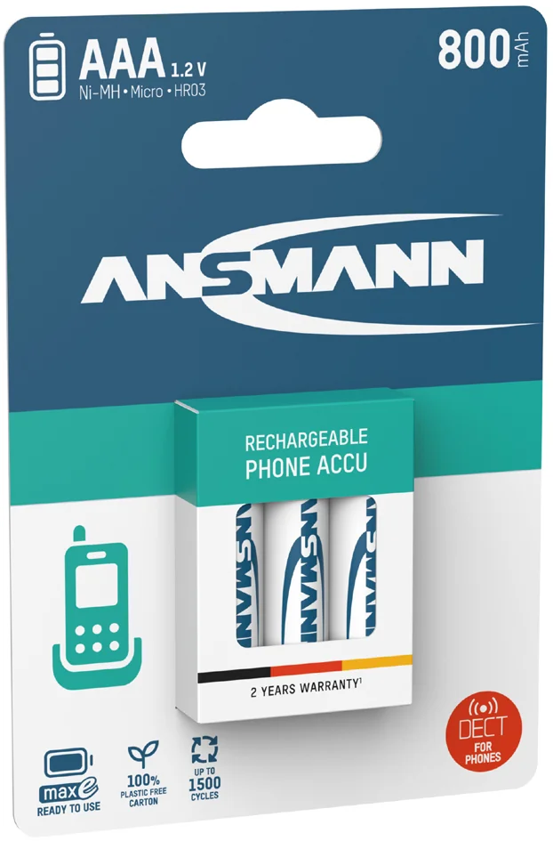 ANSMANN Pile rechargeable NiMH, maxE Micro AAA, 550 mAh 3 ANSMANN Pile rechargeable NiMH, maxE Micro AAA, 550 mAh - Afbeelding 3