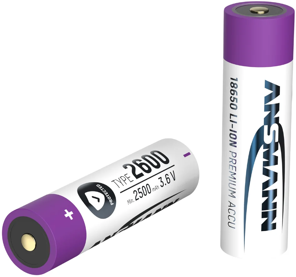 ANSMANN Pile rechargeable Li-Ion 18650, 3.6 V, 2600 mAh