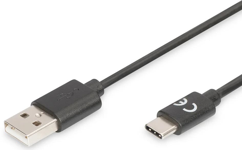 ASSMANN - Câble de raccordement USB 2.0, USB-C - USB-A, 3,0 m