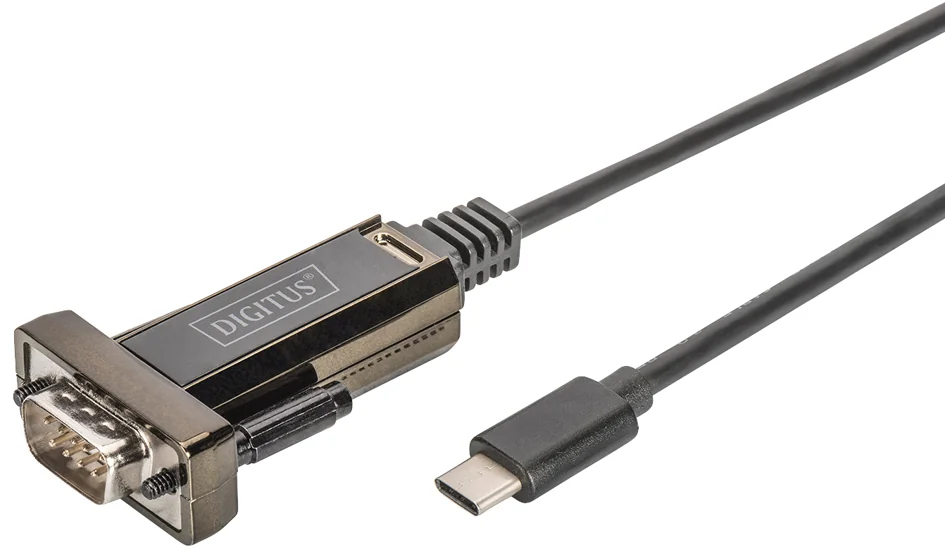 DIGITUS - Adaptateur USB 2.0, USB-C - RS232, noir