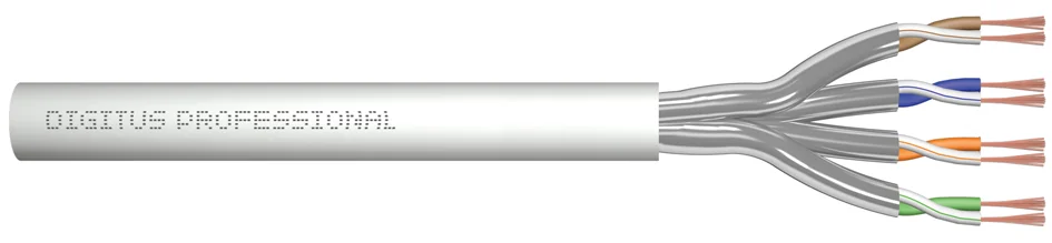 DIGITUS Câble patch brut Cat. 6a, U/FTP, 305 m, gris