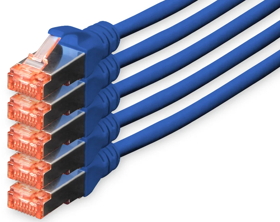 DIGITUS câble éthernet Cat. 6, S/FTP, 10,0 m, set de 5, gris 3 DIGITUS câble éthernet Cat. 6, S/FTP, 10,0 m, set de 5, gris - Afbeelding 3