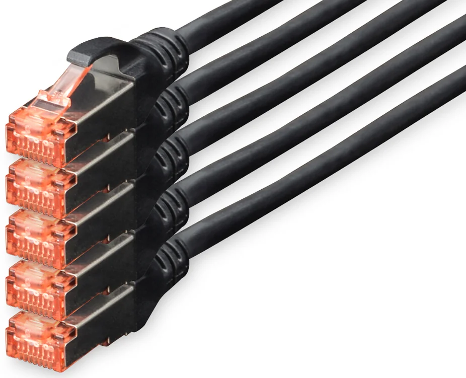 DIGITUS câble éthernet Cat. 6, S/FTP, 10,0 m, set de 5, gris 4 DIGITUS câble éthernet Cat. 6, S/FTP, 10,0 m, set de 5, gris - Afbeelding 4