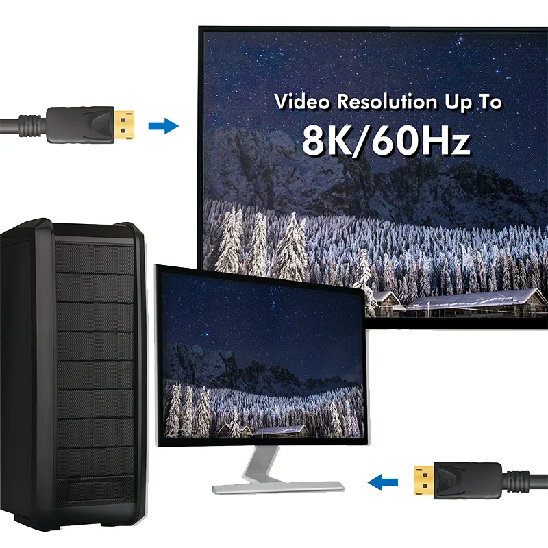 LOGILINK - Câble de raccordement DisplayPort 1.4, 5,0 m, noir