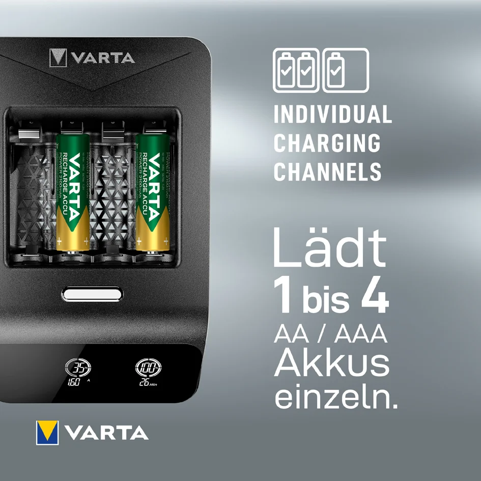 VARTA Chargeur LCD Ultra Fast Charger+, 4x piles Mignon incl 3 VARTA Chargeur LCD Ultra Fast Charger+, 4x piles Mignon incl - Afbeelding 3