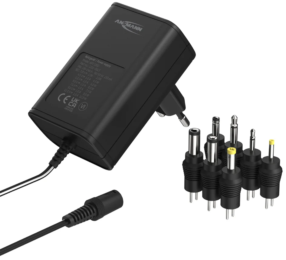 ANSMANN Bloc secteur universel APS 1000, 12 W / 3-12 V, noir - OEM 1201-0023