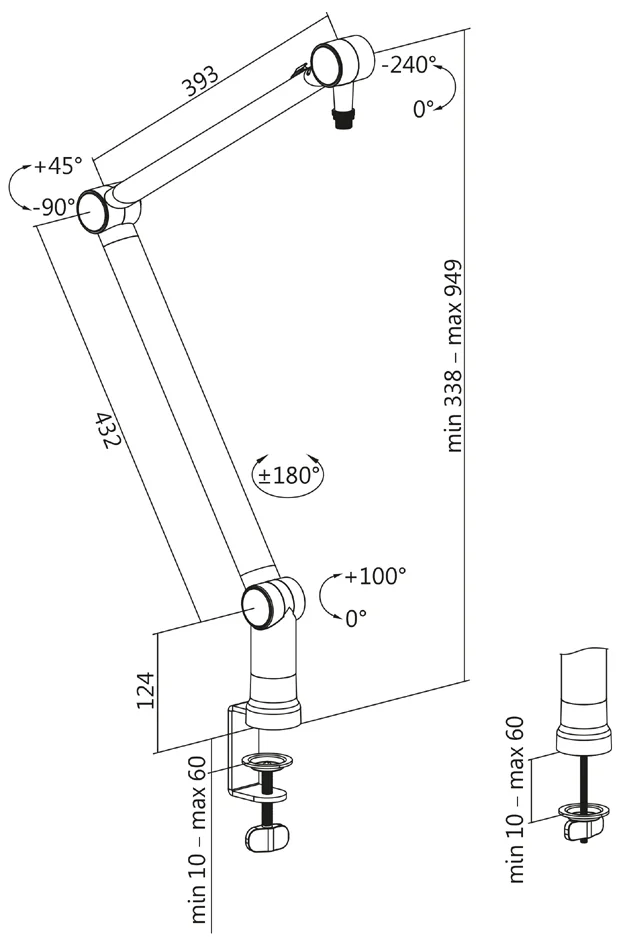LogiLink Bras de microphone professionnel, noir - OEM AA0127
