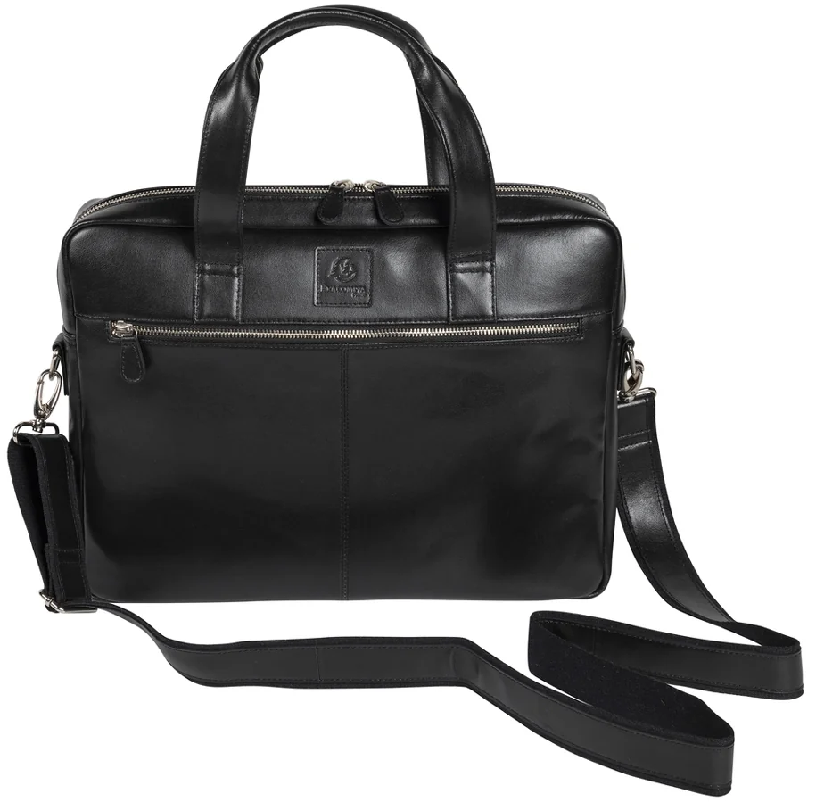 EXACOMPTA Sacoche ordinateur EXACTIVE, cuir, noir - OEM 17437E