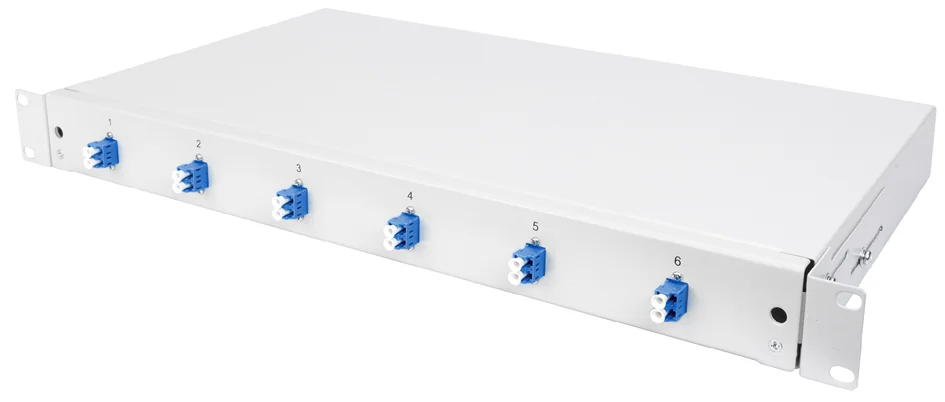 DIGITUS - Boîtier d'épissure à fibre optique 19", OS2, 6x LC