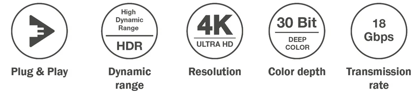 DIGITUS Câble de fibre optique hybride HDMI AOC, 30 m