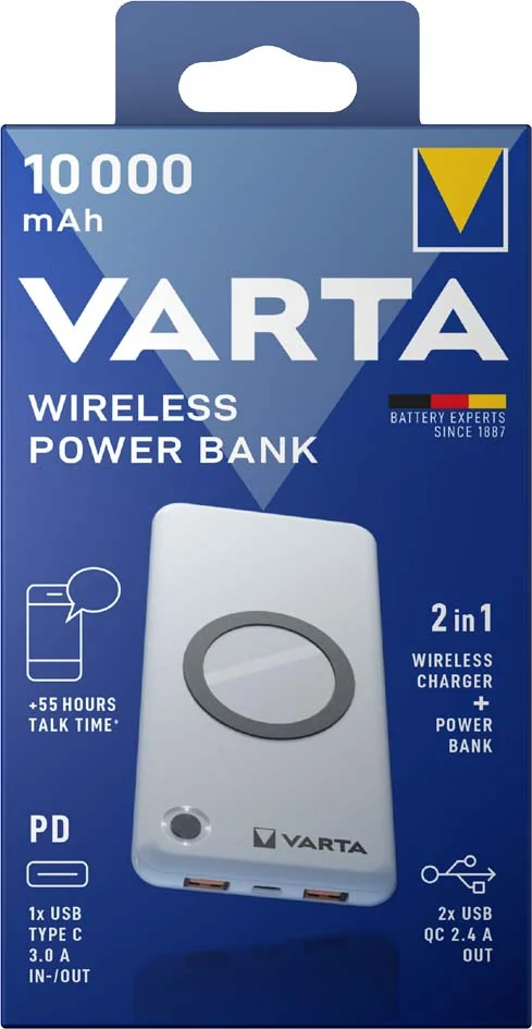 VARTA Powerbank 'Wireless', 20.000 mAh, blanc - OEM 57909101111