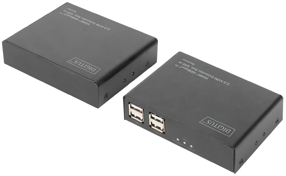DIGITUS Kit d'extension KVM HDMI 2.0, HDBase T, 100 m - OEM DS-55505