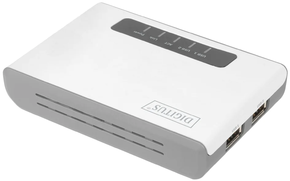 DIGITUS Serveur réseau multifonctions sans fil 2 ports USB