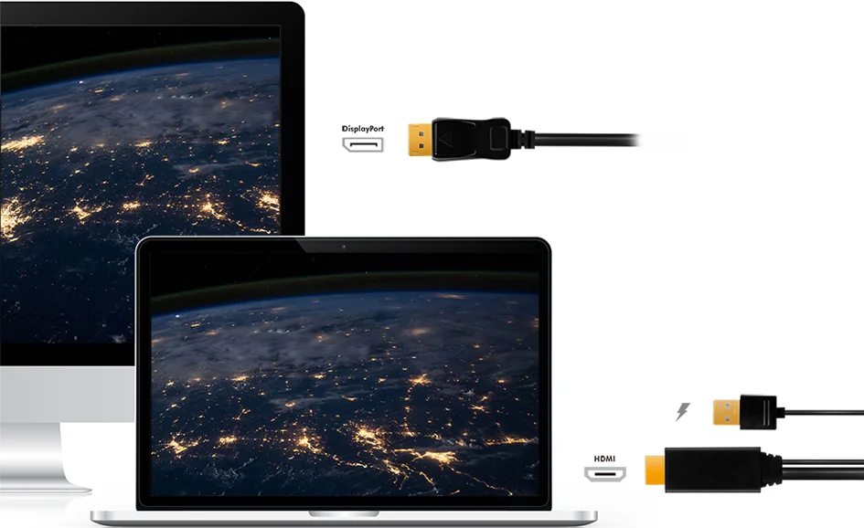 LogiLink Câble HDMI, connecteur HDMI-A + USB-A - DisplayPort - OEM CH0091