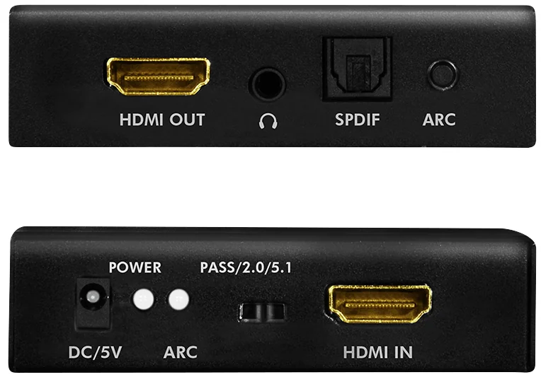 LogiLink Extracteur audio HDMI 4K/60Hz, noir - OEM HD0055