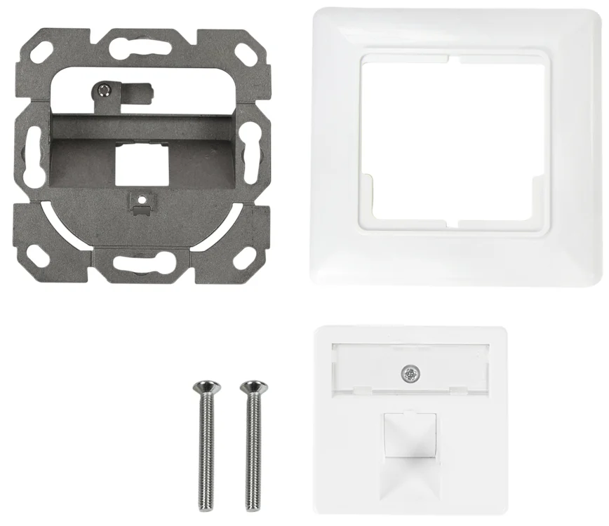 LogiLink Boîtier d'encastrement pour module keystone, blanc, (L)80 x (H)80 mm - OEM NK4054