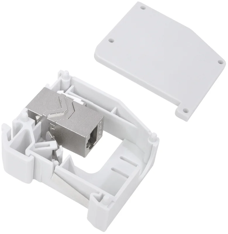 LogiLink Adaptateur pour rail DIN,1 module Keystone, gris - OEM MP0056