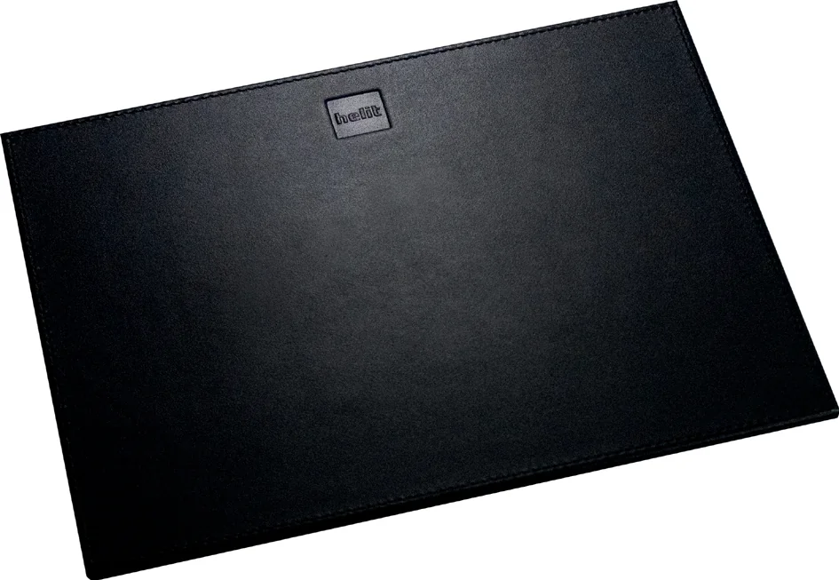 helit Tapis de souris 'the leather pad', en cuir, noir - OEM H2524195