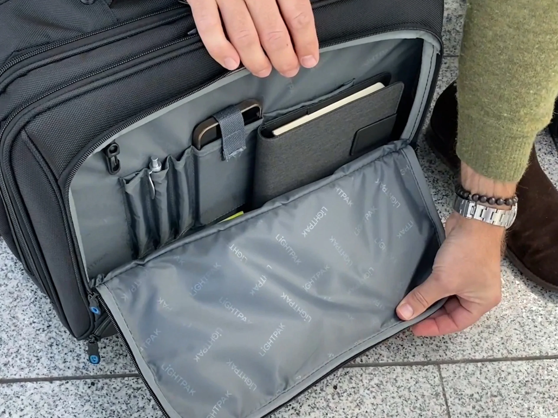 STOP Valise business pour ordinateur portable BORNEO, noir - OEM 46215