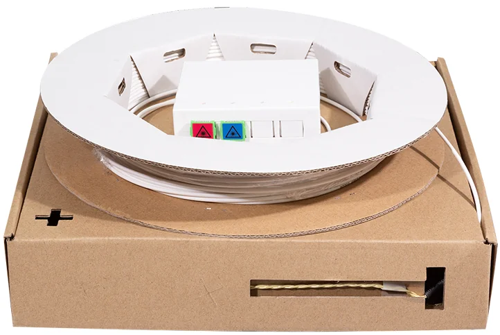 LogiLink Boîte d'épissure FTTH, 2x SC/APC, câble 50 m, blanc - OEM FB2SC50