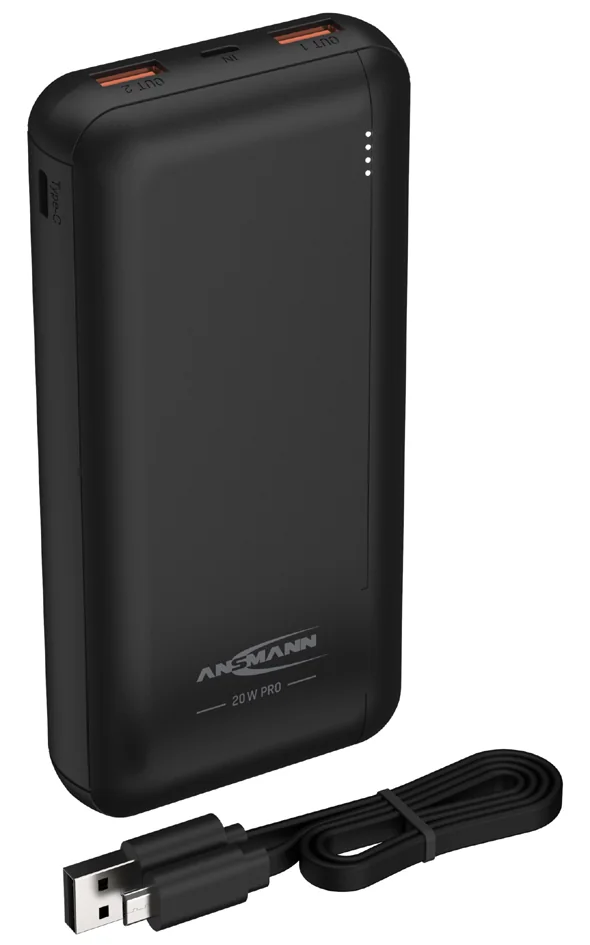 ANSMANN Powerbank PB320PD, 20.000 mAh, noir - OEM 1700-0147