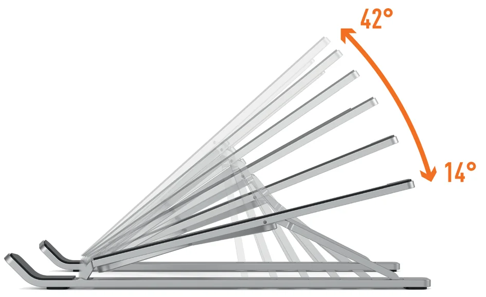 DURABLE Support pour ordinateur portable FOLD, argent - OEM 505123