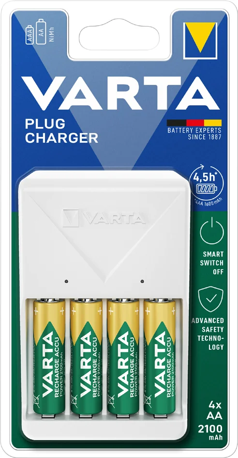 VARTA Chargeur Plug Charger, équipé de AA, blanc - OEM 57657101451