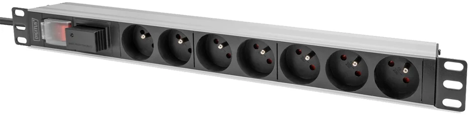 DIGITUS Multiprise 19', 7 prises, 1 U, avec interrupteur - OEM DN-95407-FR