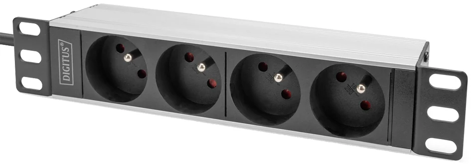 DIGITUS Multiprise 10' avec profilé aluminium, 4 prises - OEM DN-95418-FR