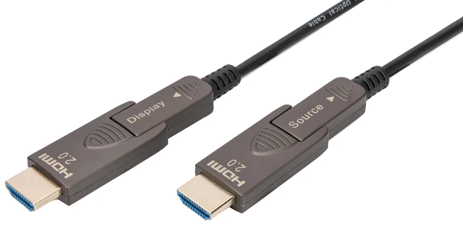DIGITUS Câble optique hybride actif AOC HDMI, 4K, noir, 15 m - OEM AK-330127-150-S