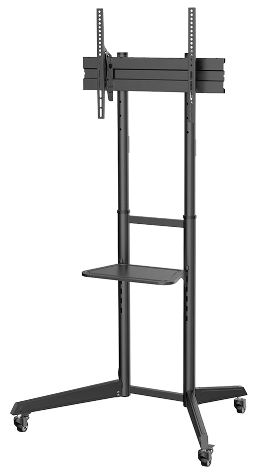DIGITUS Chariot de présentation TV, avec tablette, noir, (L)871 x (P)678 x (H)1.665 mm - OEM DA-90447