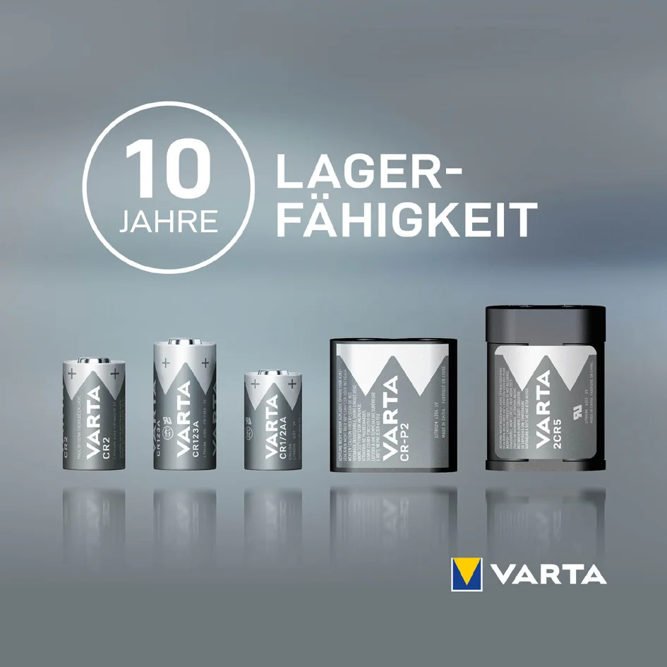 VARTA Pile photo "Lithium", CR123A, 3,0 volt, blister de 2