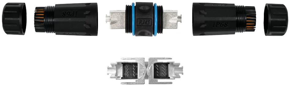 LogiLink Connecteur de câble extérieur, cat.6A/7/7A/8, noir - OEM NP0087