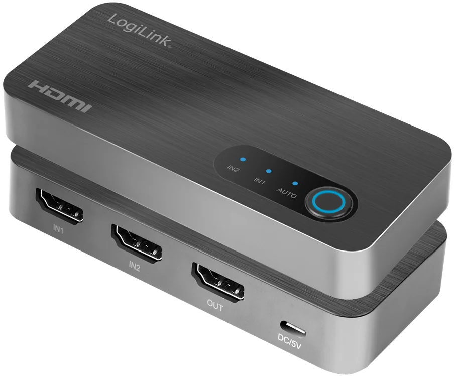 LogiLink Commutateur HDMI 8K/60 Hz, 2 x 1 port, noir - OEM HD0058