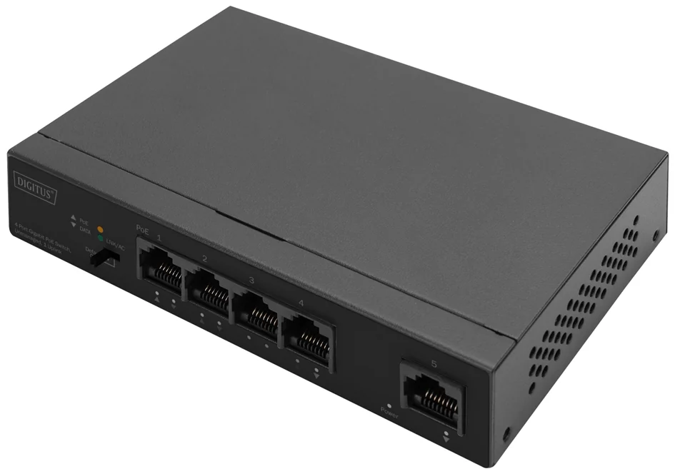 DIGITUS Commutateur Gigabit Ethernet PoE 4 ports - OEM DN-95330-1