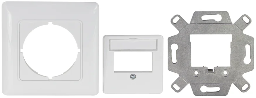 LogiLink Boîtier d'encastrement pour module Keystone 2 ports, (L)80 x (H)80 mm - OEM NK4059