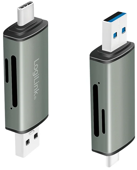 LogiLink Lecteur de cartes USB 3.2 Gen1, SD/micro SD, alu - OEM CR0043