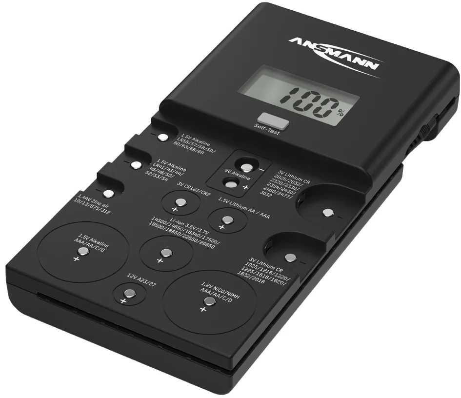 ANSMANN Testeur de piles 'ENERGY CHECK LCD', noir - OEM 1900-0100