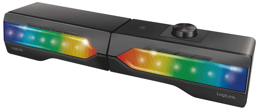 LogiLink Barre de son lumineuse mobile, noir - OEM SP0059