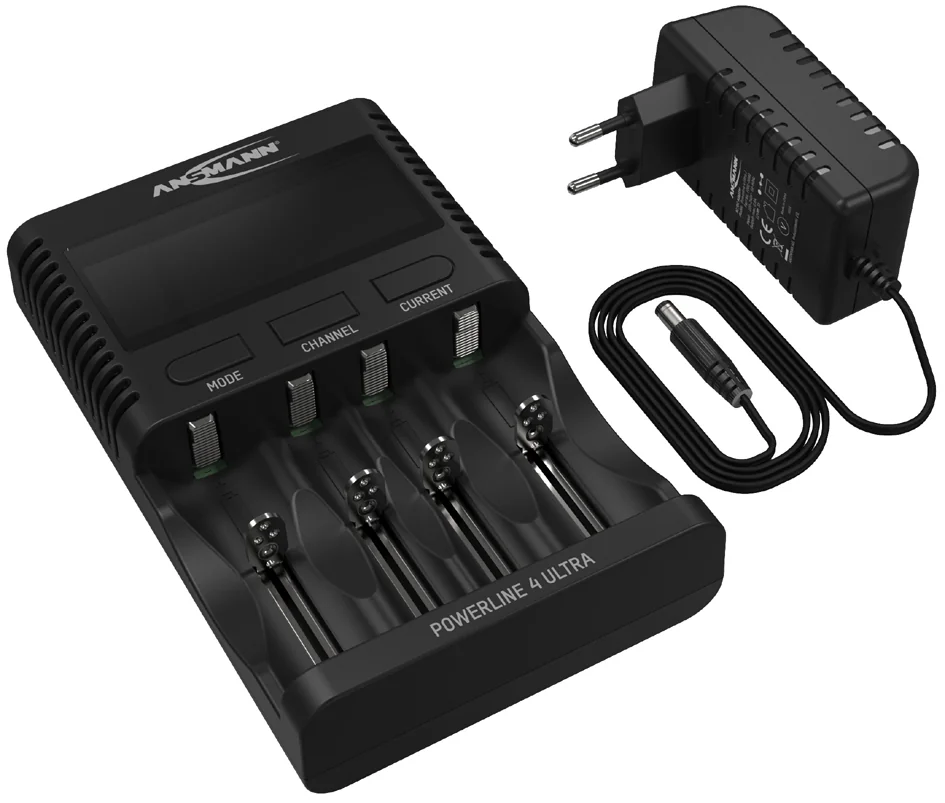 ANSMANN Chargeur universel Powerline 4 Ultra, noir - OEM 1001-0080