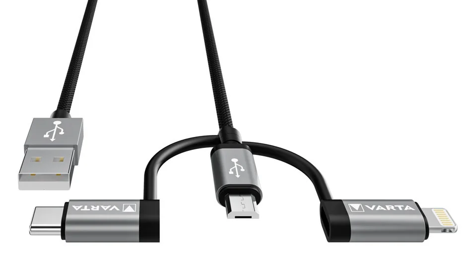 VARTA Câble de chargement Speed Charge & Sync cable 3en1 - OEM 57937 101 111