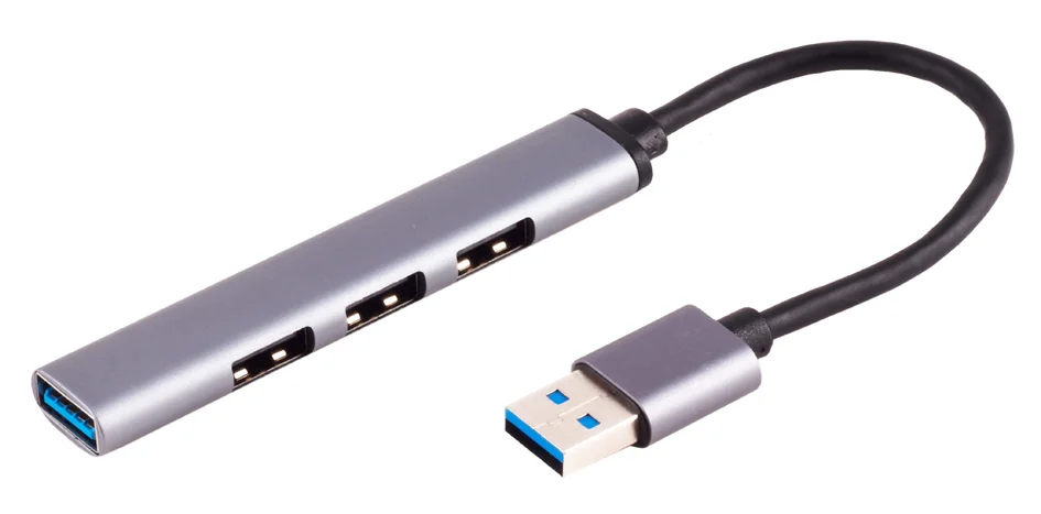 shiverpeaks Hub BASIC-S USB-A 3.0, 4 connexions, ALU, mince - OEM BS13-50001