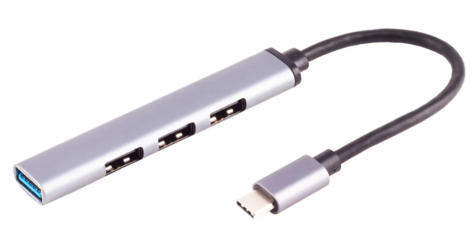 shiverpeaks Hub BASIC-S USB-C 3.0, 4 connexions, ALU, mince - OEM BS13-50002