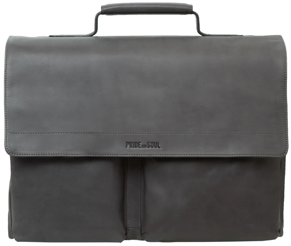 PRIDE&SOUL Sac pour laptop DISTRICT Business, cuir, gris - OEM 47260 5 PRIDE&SOUL Sac pour laptop DISTRICT Business, cuir, gris - OEM 47260 – Image 5