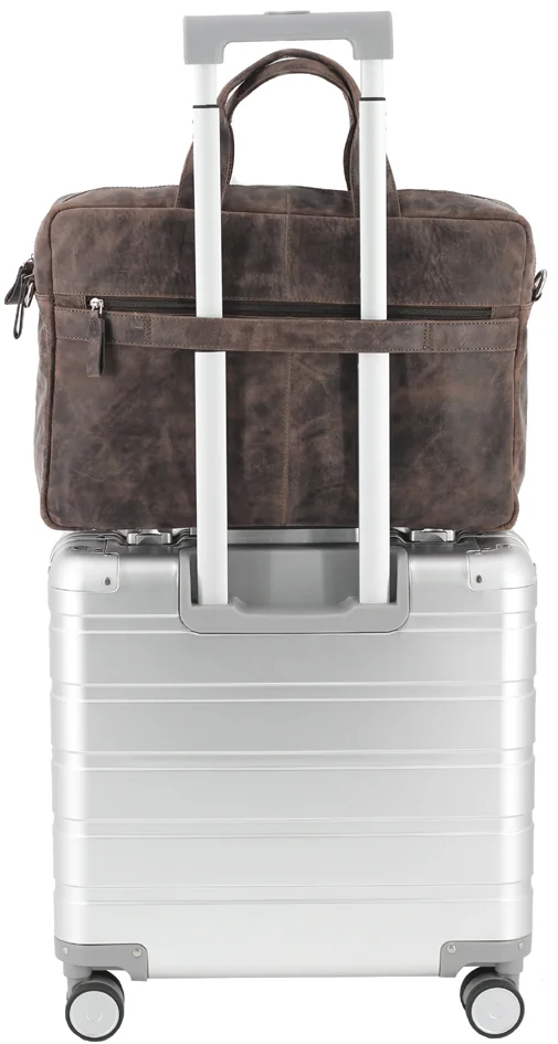 PRIDE&SOUL Sac pour laptop RAILEY, cuir, brun - OEM 47158