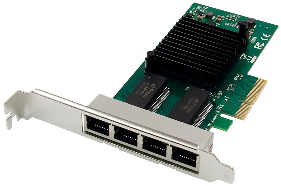 DIGITUS Carte réseau PCI Express Gigabit Ethernet, 4 ports - OEM DN-10114
